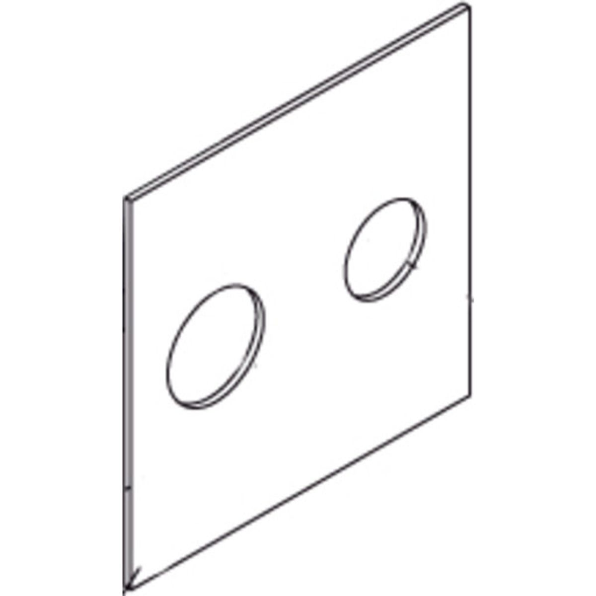 Børma frontplade 150x150 mm til A6 indbygningsarmatur