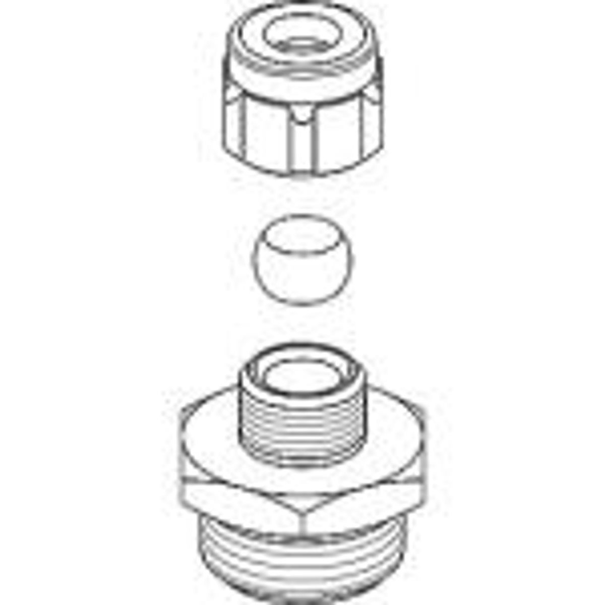 Børma overgang 8mm x 1/2'' standard