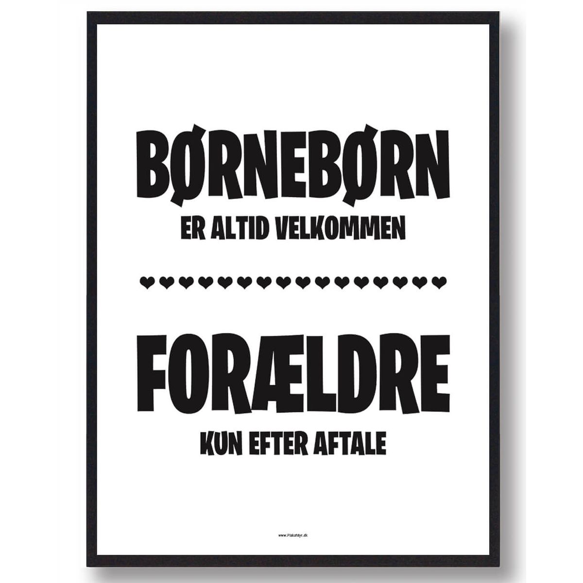 Børnebørn er velkommen - plakat (Størrelse: L - 50x70cm (B2))