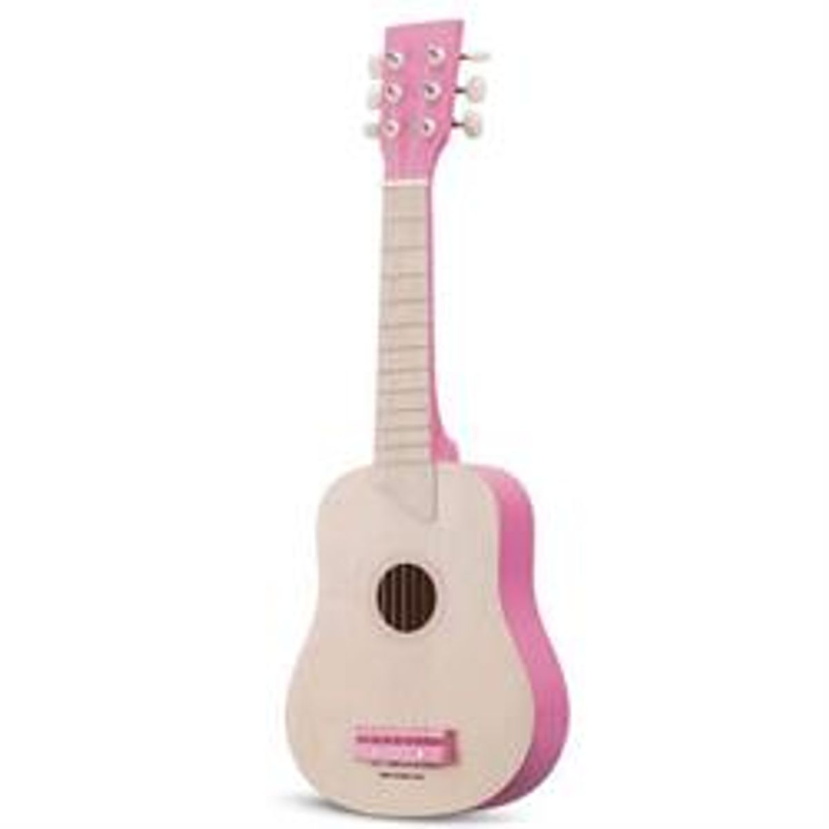 Børneguitar, Natur/rosa - 64 cm