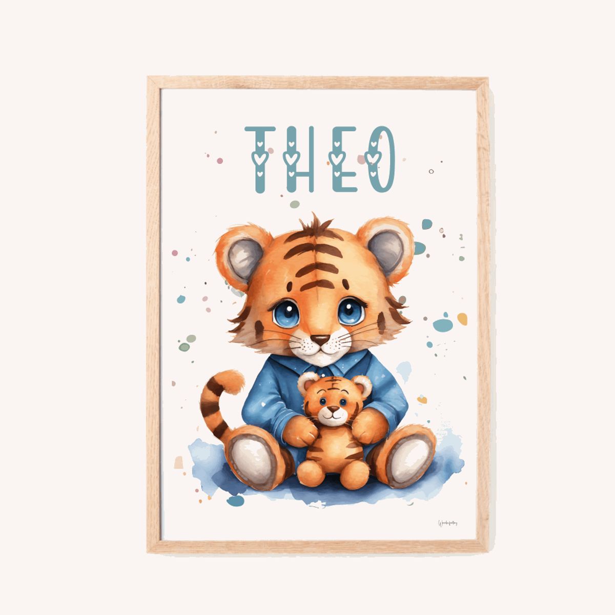 Børneplakat - Tiger - A3