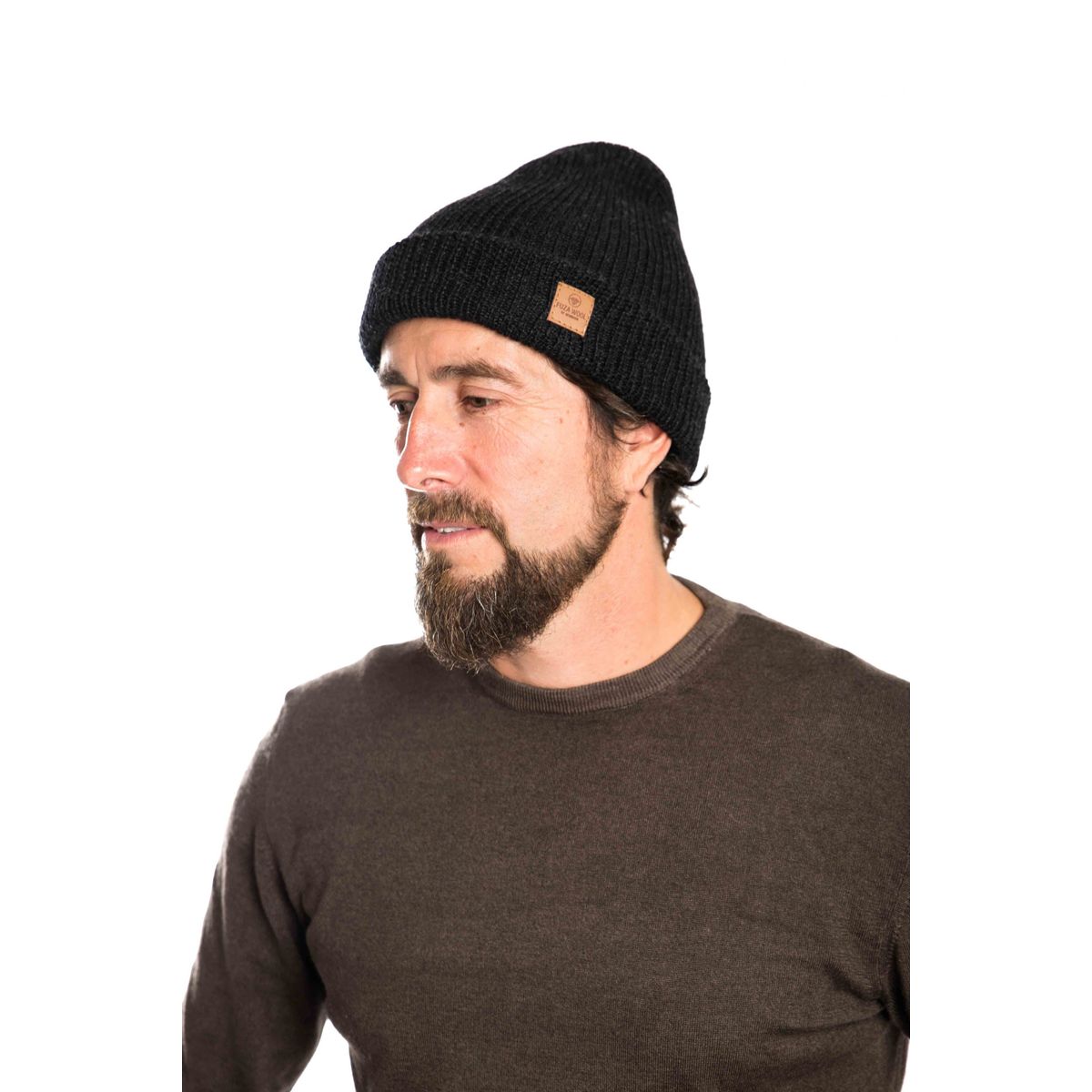 C-beanie - Fuza Wool - Black