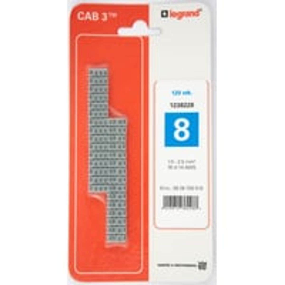 CAB3 Ledningsmrke 1,5-2,5 mm mrket: 8 (P120) - 120 stk