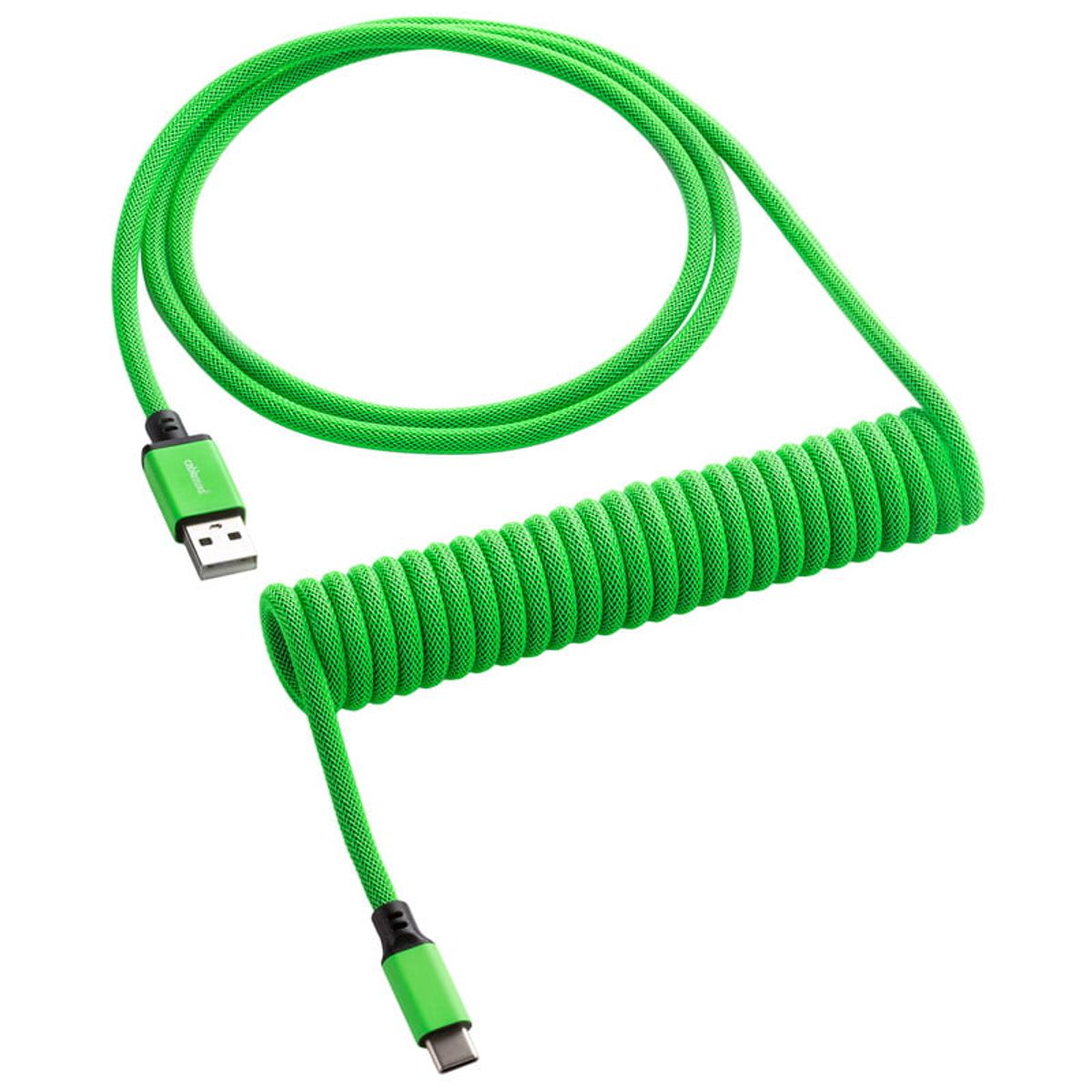 CableMod Classic Coiled Keyboard Cable USB-C to USB Type A, Viper Green - 150cm