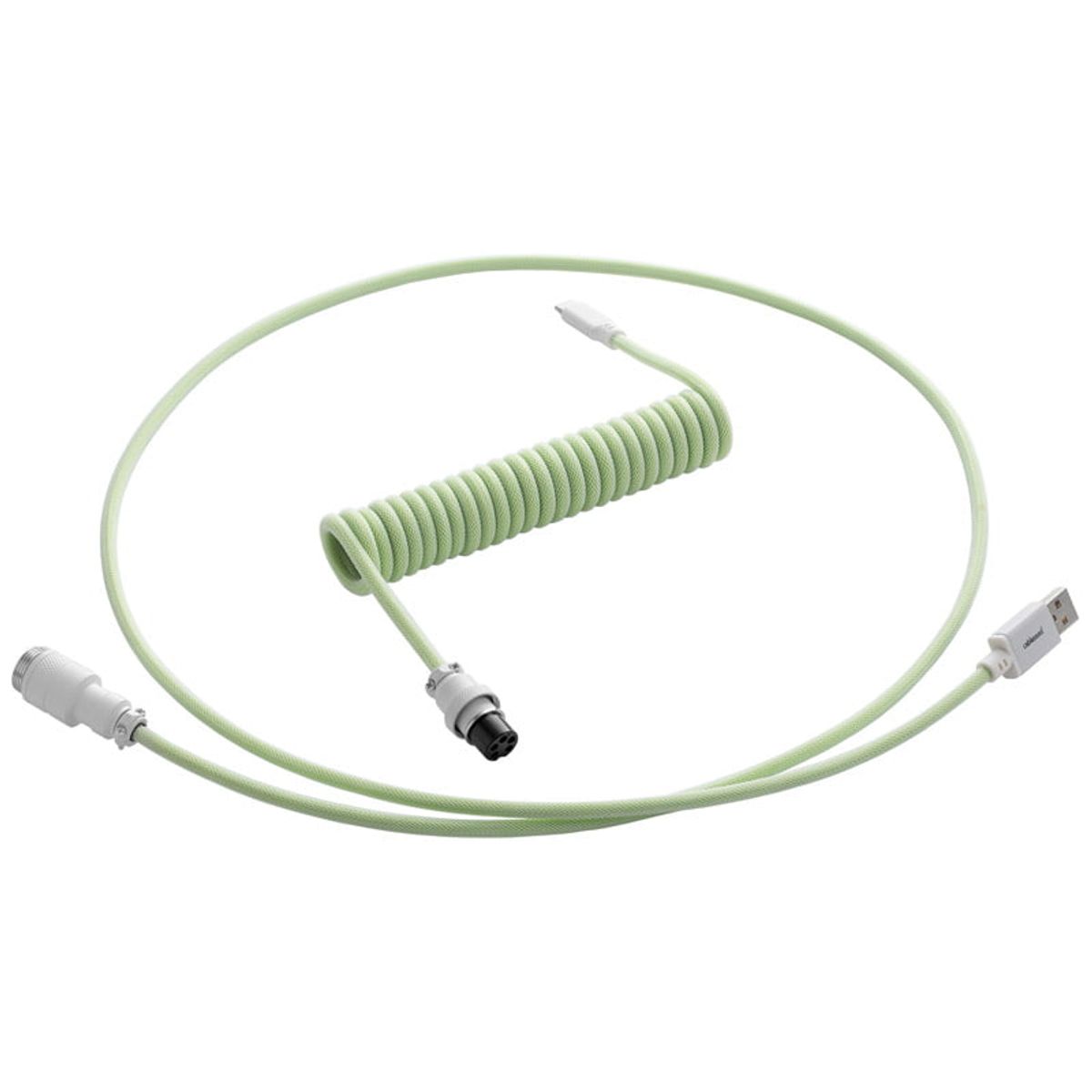 CableMod Pro Coiled Keyboard Cable USB A to USB Type C , Lime Sorbet - 150cm