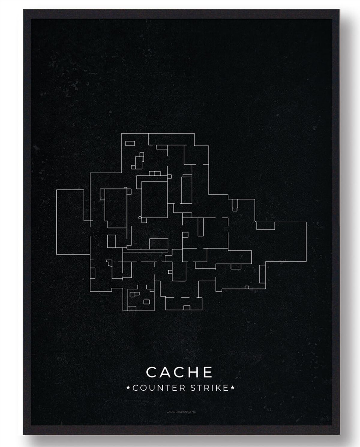 Cache map - CS gamerplakater (Størrelse: L - 50x70cm (B2))