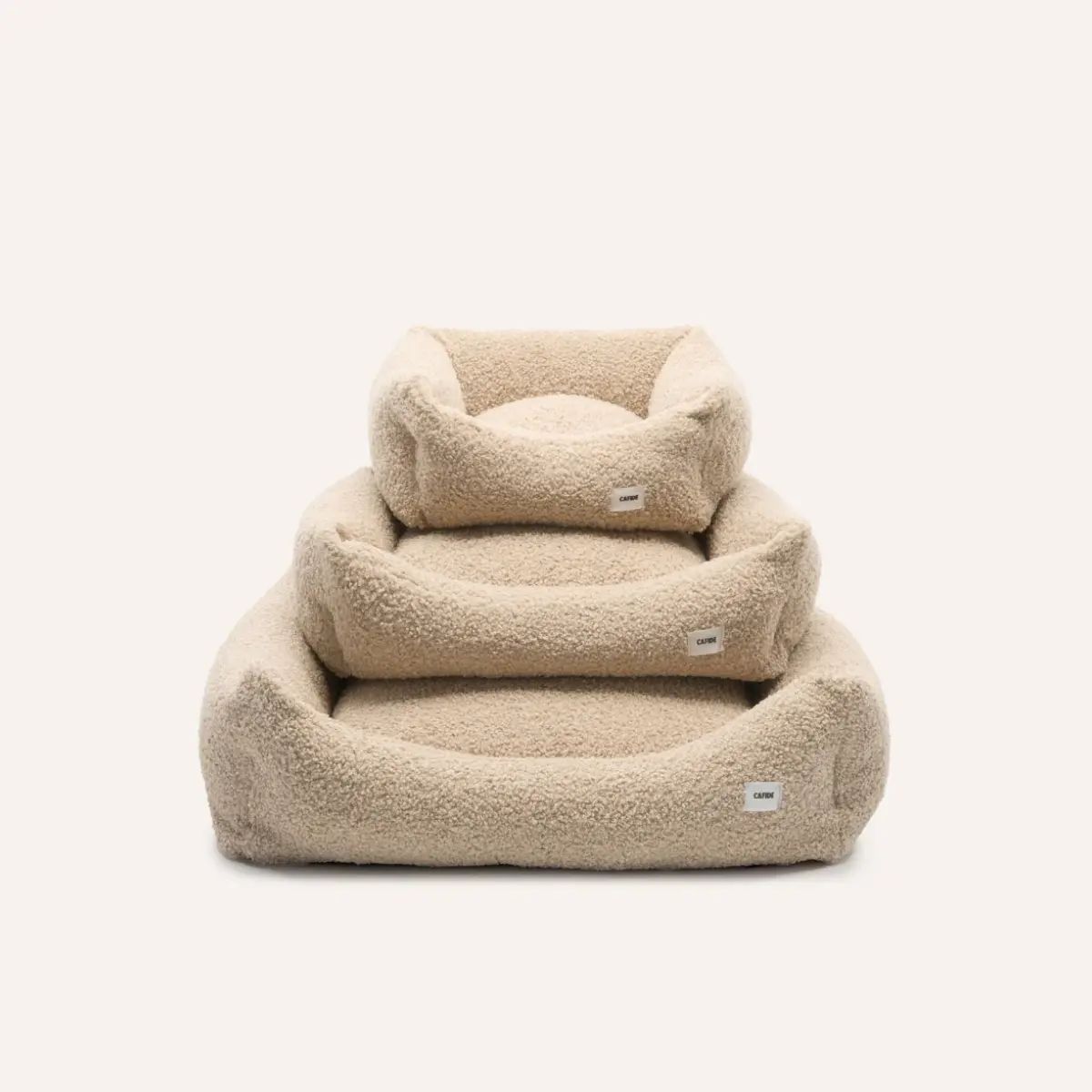 Cafide Snozy // Blød og vaskbar hundeseng (beige) - S