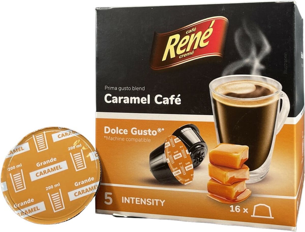 Café René - Café Karamel (16 stk) - Kapsler til Dolce Gusto