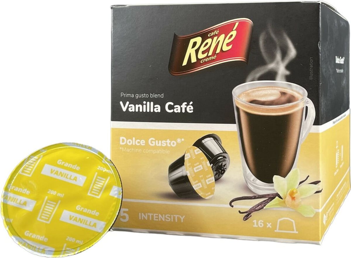 Café René - Café Vanilje (16 stk) - Kapsler til Dolce Gusto