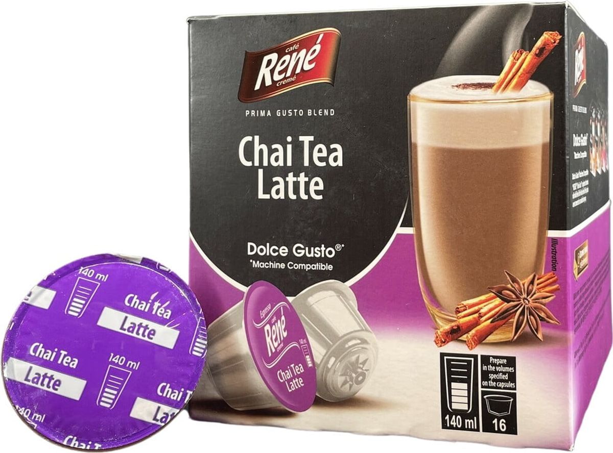 Café René - Chai Latte (16 stk) - Kapsler til Dolce Gusto