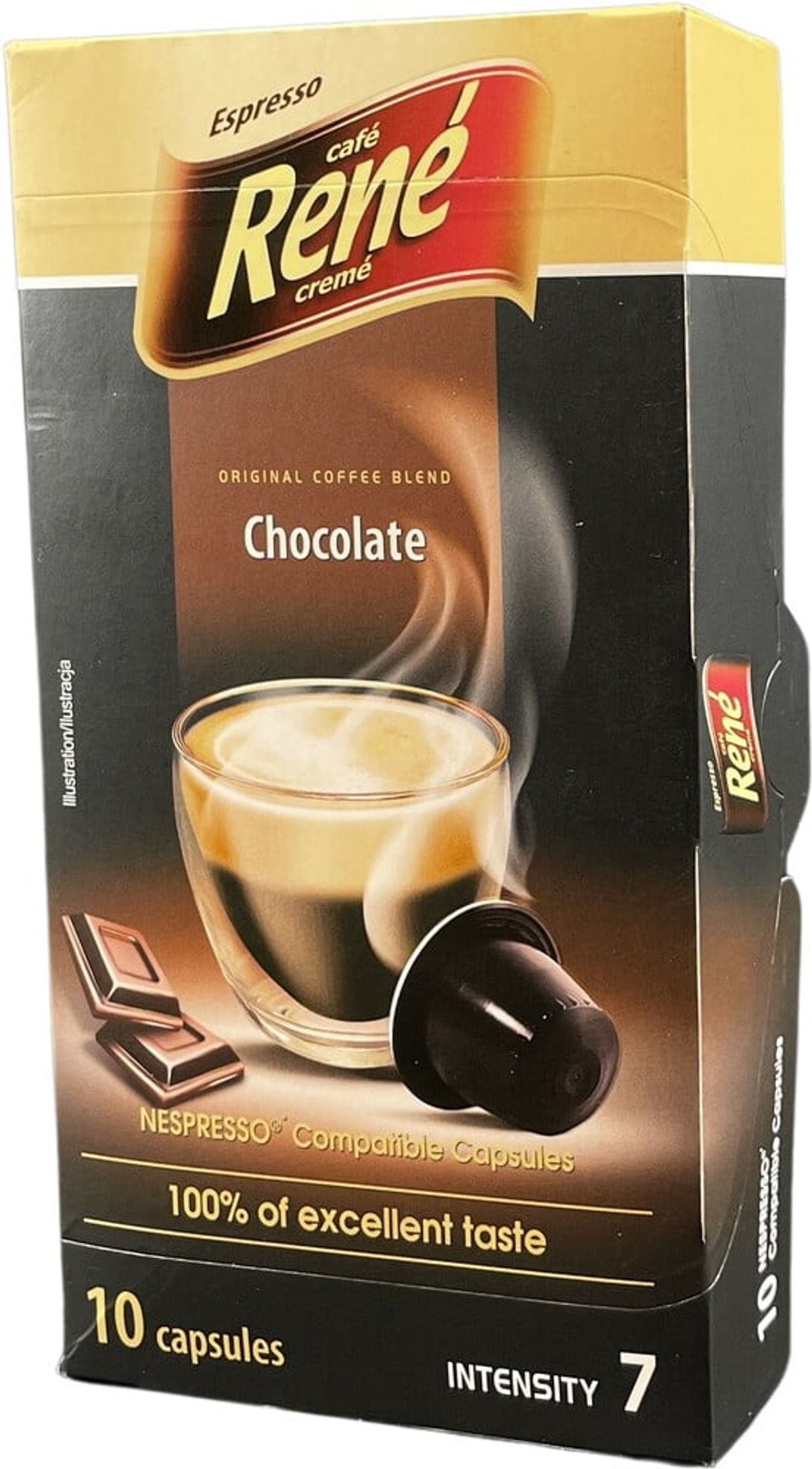 Café René - Chokolade (10 stk) - Kapsler til Nespresso