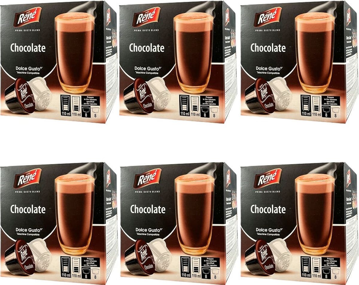 Café René - Chokolade Tilbudspakke (96 stk) - Kapsler til Dolce Gusto