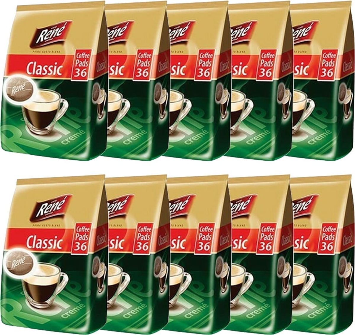 Café René - Classic Tilbudspakke (360 stk) - Puder til Senseo