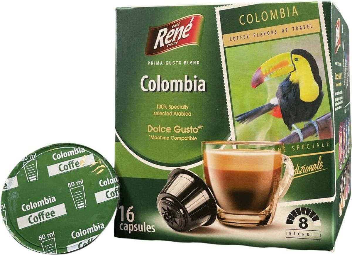 Café René - Colombia (16 stk) - Kapsler til Dolce Gusto