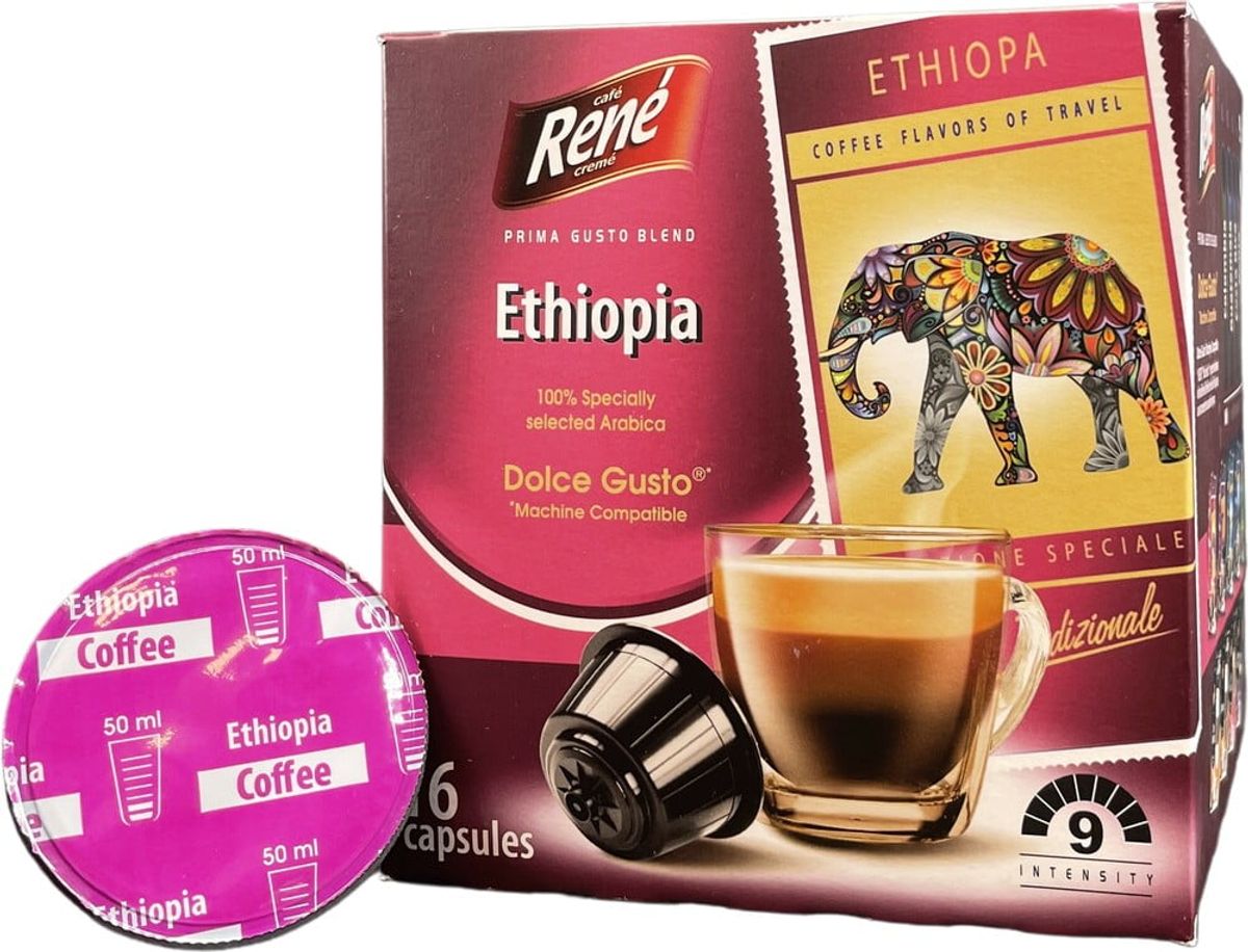 Café René - Ethiopia (16 stk) - Kapsler til Dolce Gusto