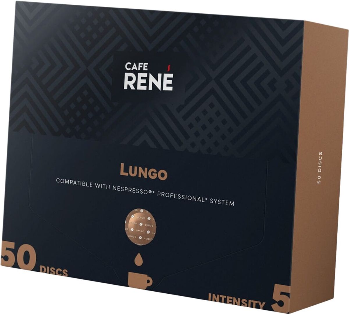 Café René - Lungo (50 stk) - Kapsler til Nespresso Pro