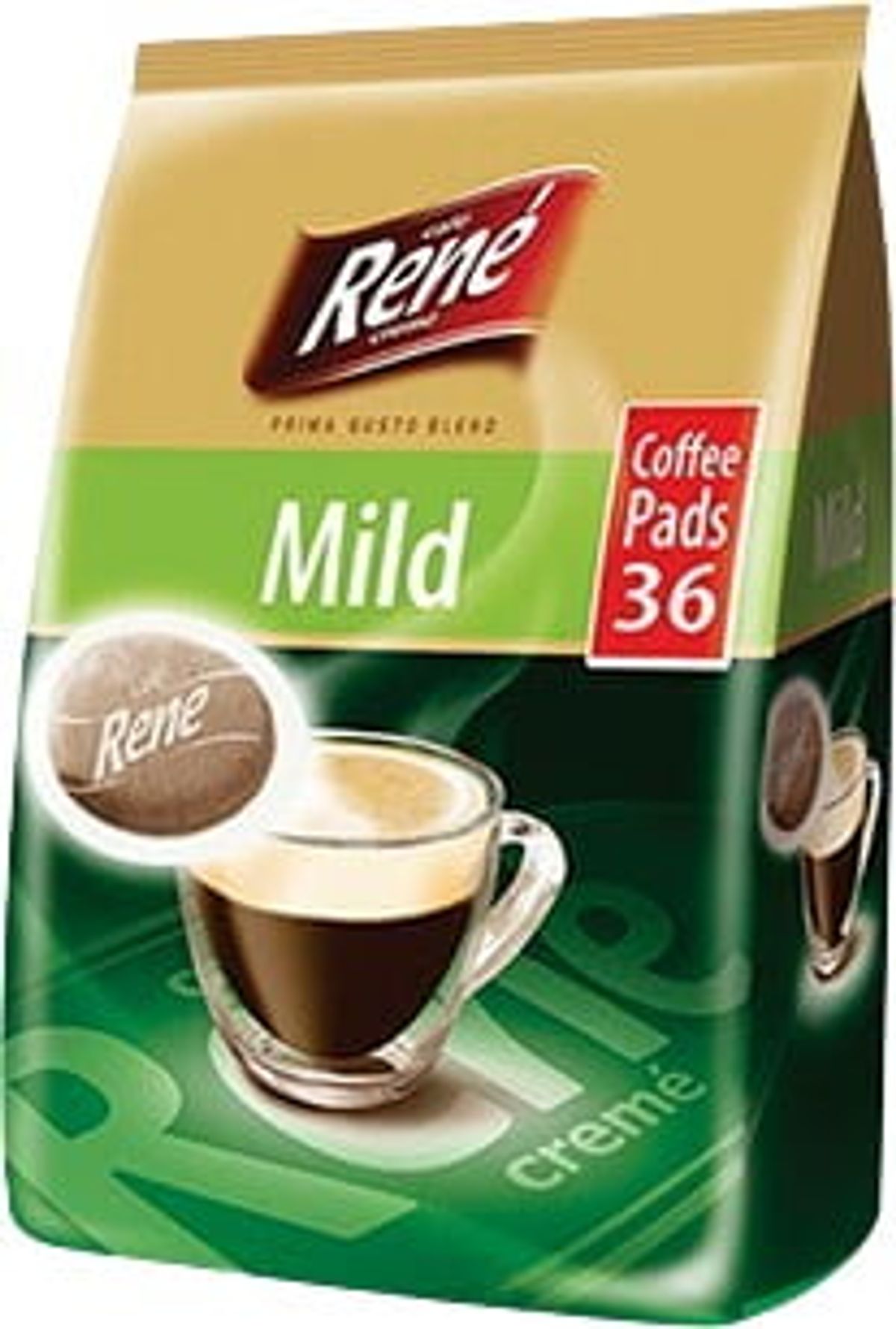 Café René - Mild Roast (36 stk) - Puder til Senseo