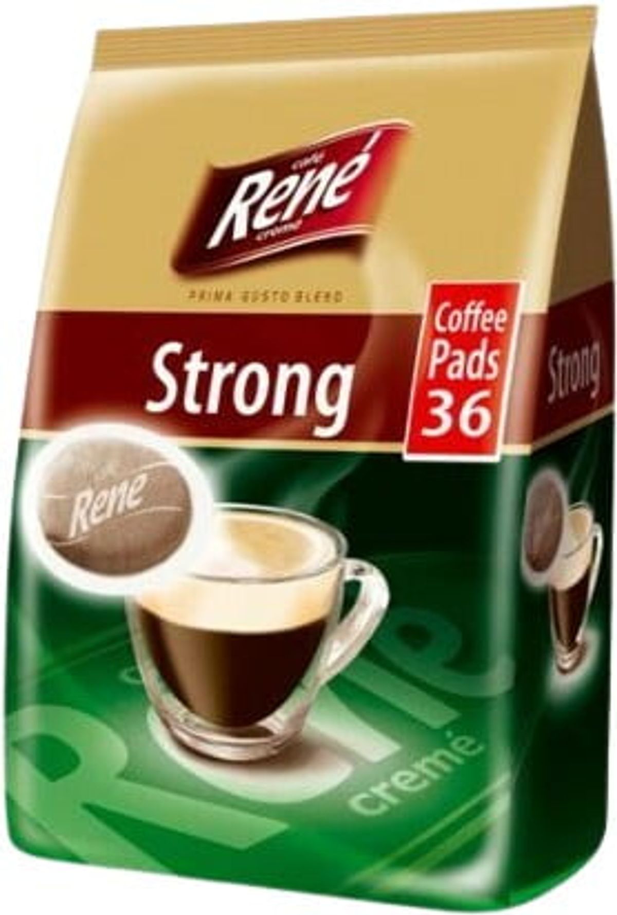 Café René - Strong Roast (36 stk) - Puder til Senseo