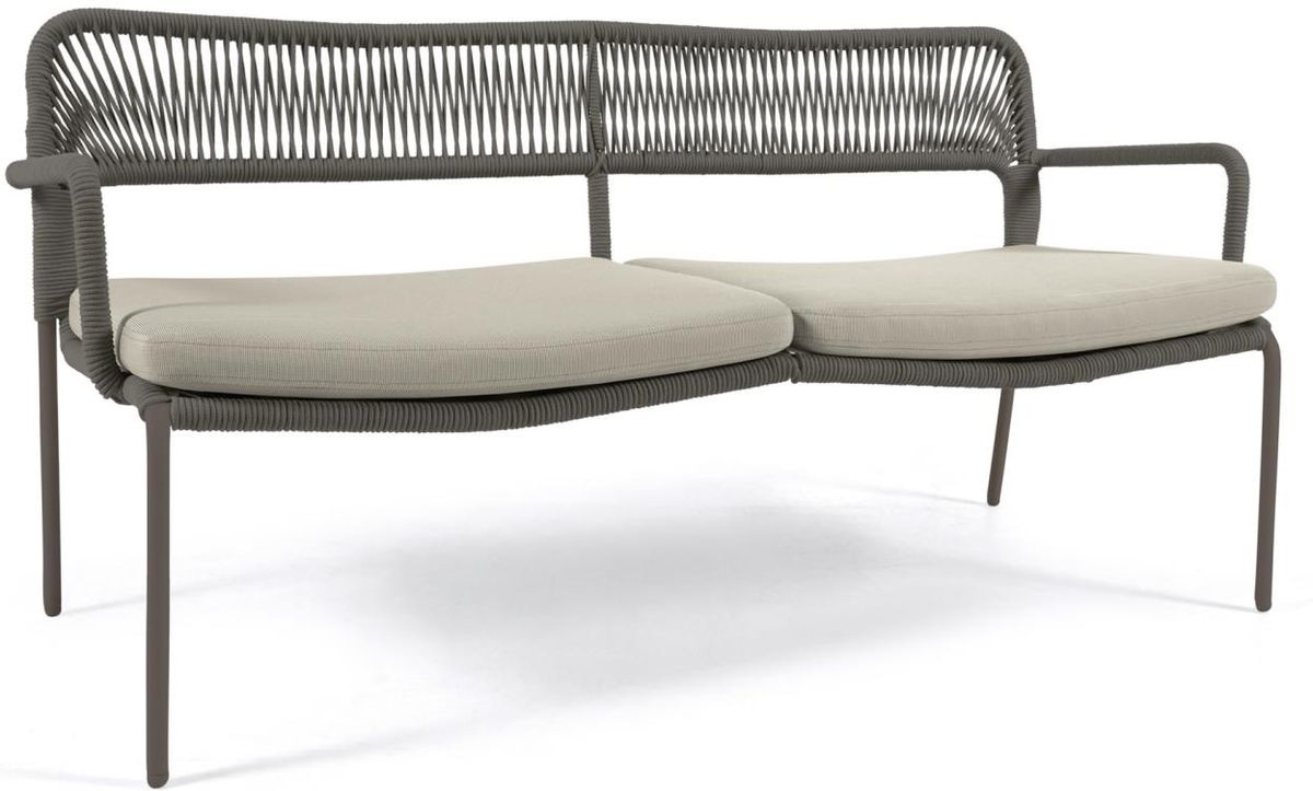 Cailin, Udendørs 2-personers sofa, grøn, H74x150x66 cm, metal