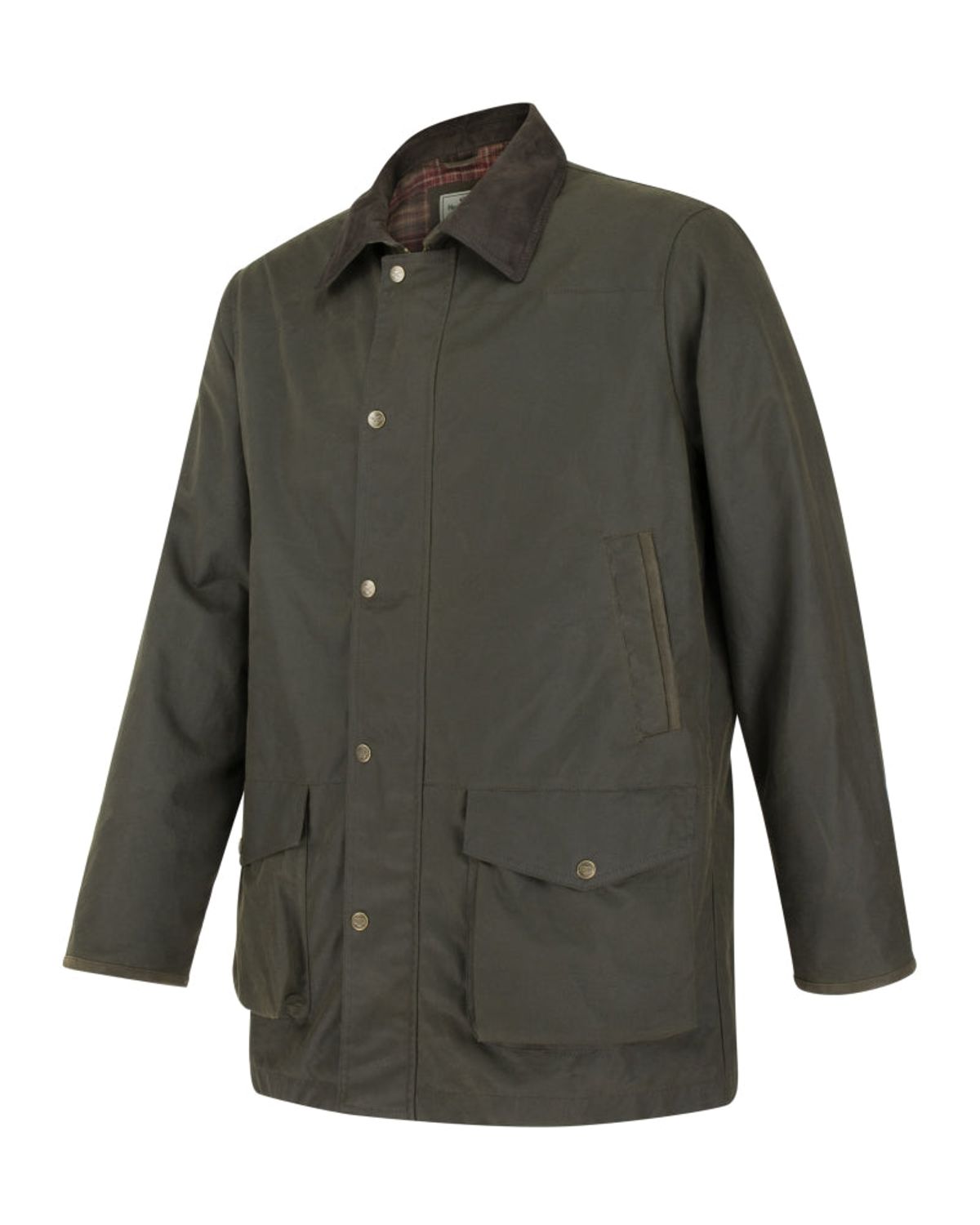 Caledonia Waterproof Wax Jacket, oilskinsjakke deluxe, grøn - L