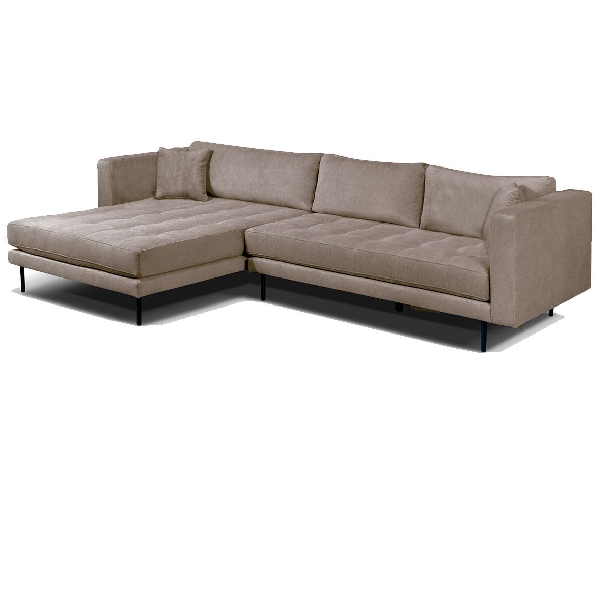 Cali sofa m/vendbar chaiselong - Fløjl