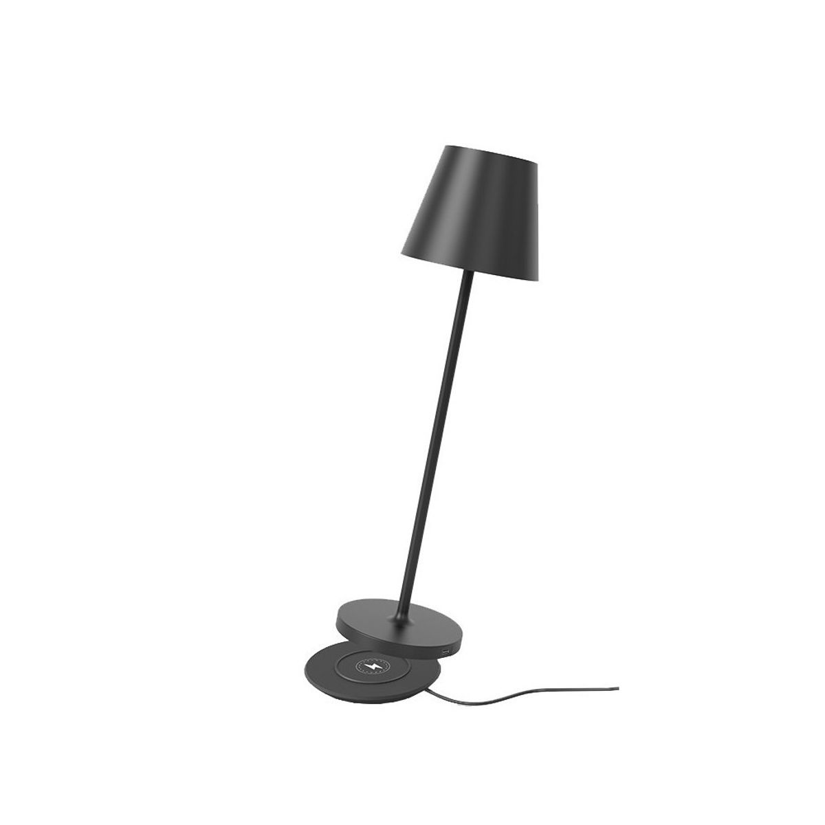 Calida Opladelig bordlampe - udendørs, 2700K, RA97, dæmpbar, sort