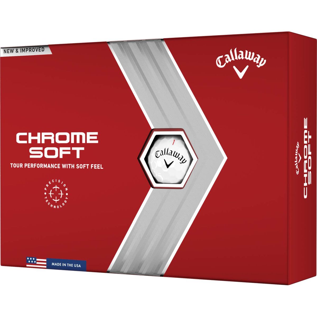 Callaway Chrome Soft (2022) Logobolde - Hvid