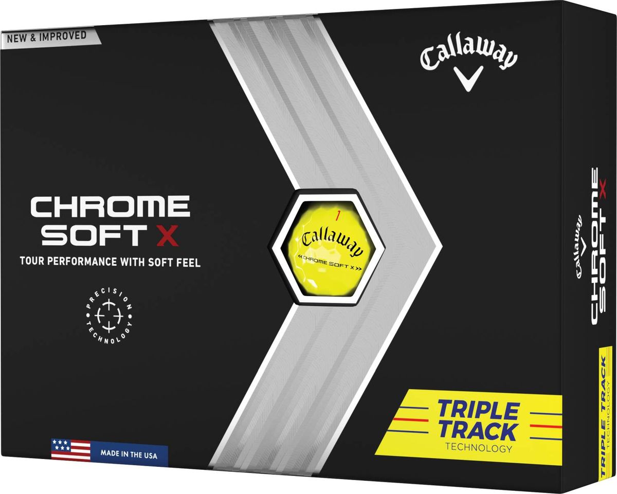 Callaway Chrome Soft X Triple Track (2022) Golfbolde - Gul