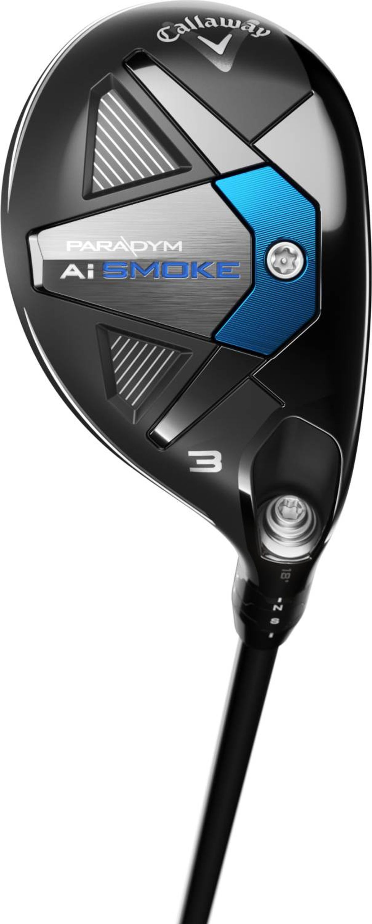 Callaway Paradym Ai Smoke Herre Hybridkølle - Sort - Højre - 18.0° (3 Kølle) - True Temper Project X Cypher 2.0 50 (2024) Senior 5.0 Grafit