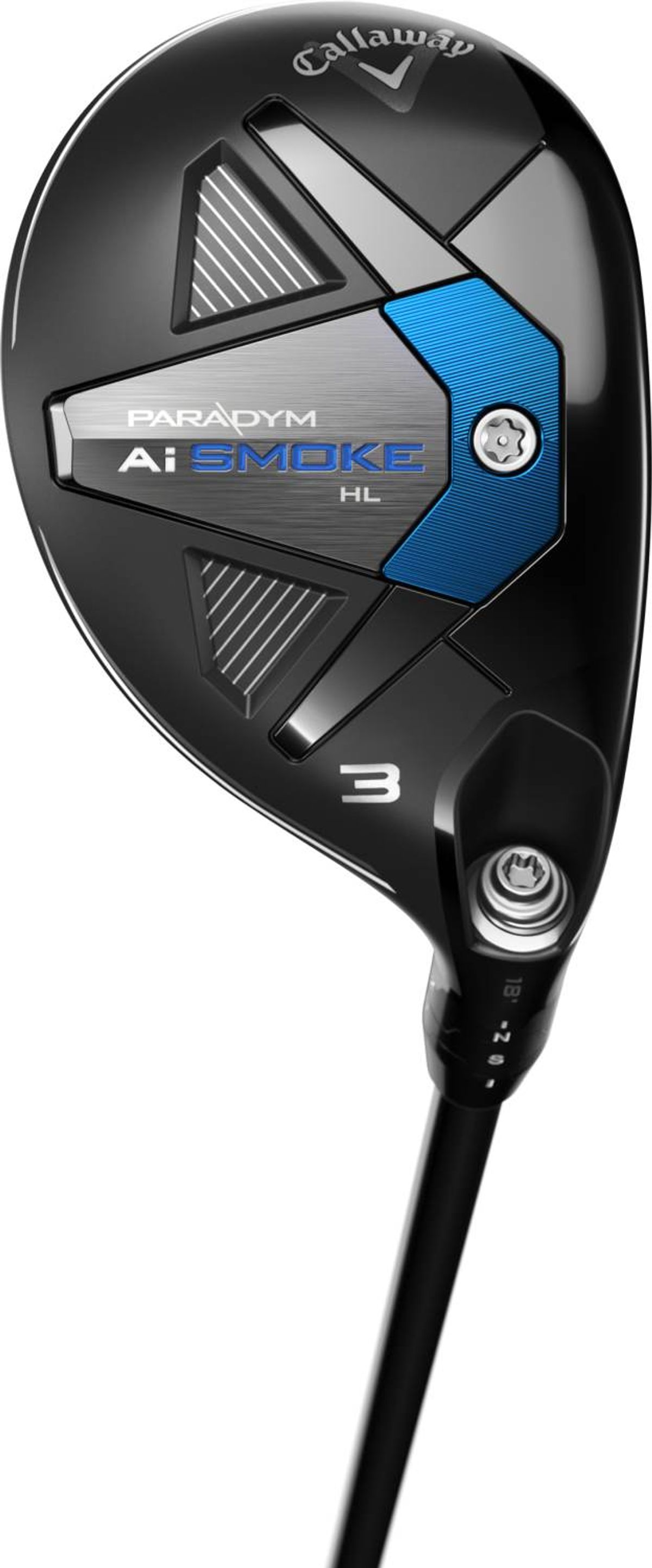 Callaway Paradym Ai Smoke HL Herre Hybridkølle - Sort - Højre - 18.0° (3 Kølle) - True Temper Project X Cypher 2.0 60 (2024) Regular 5.5 Grafit