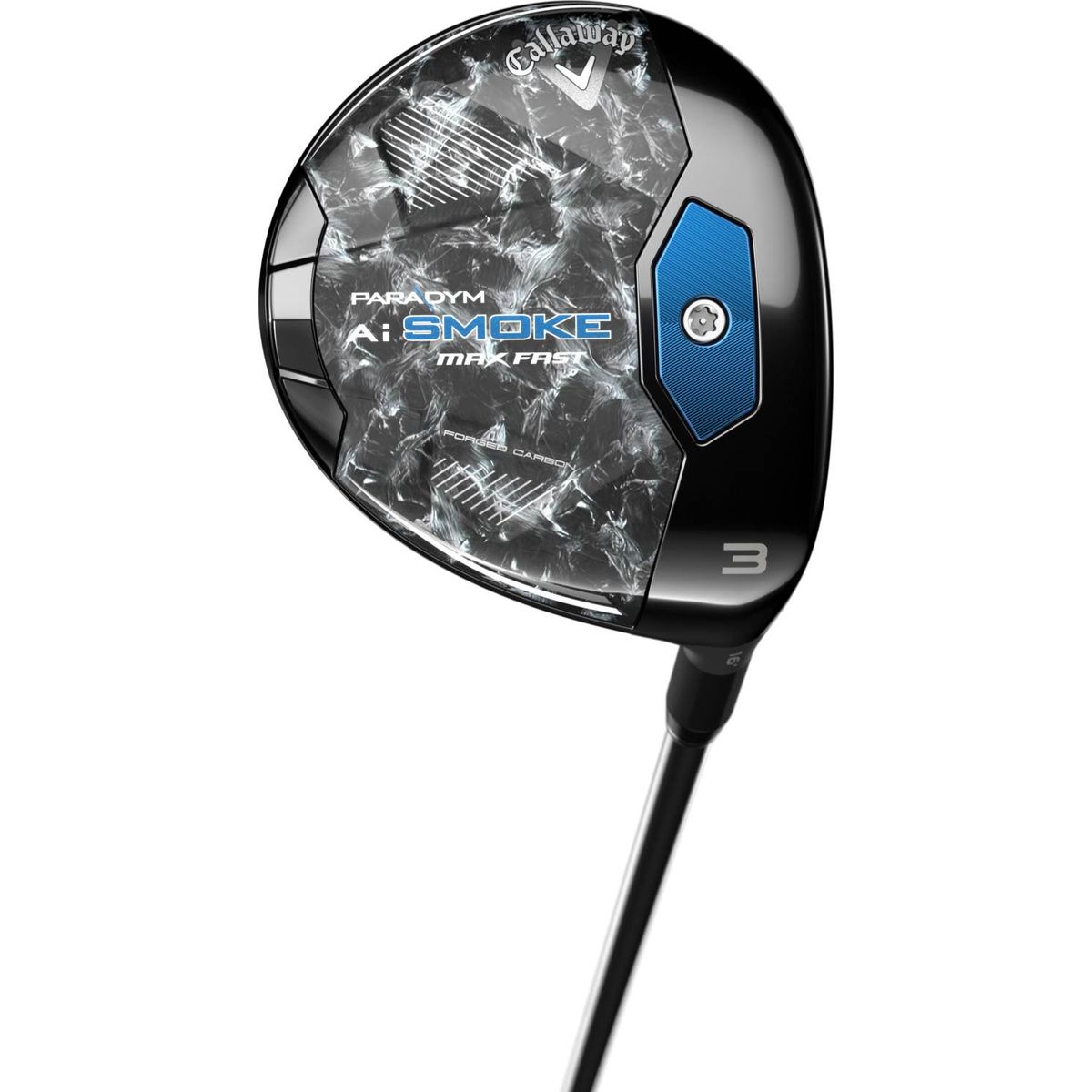 Callaway Paradym Ai Smoke Max Fast Dame Fairwaykølle - Sort - Højre - 22.0° (7 Kølle) - True Temper Eldio White 40 Dame Grafit