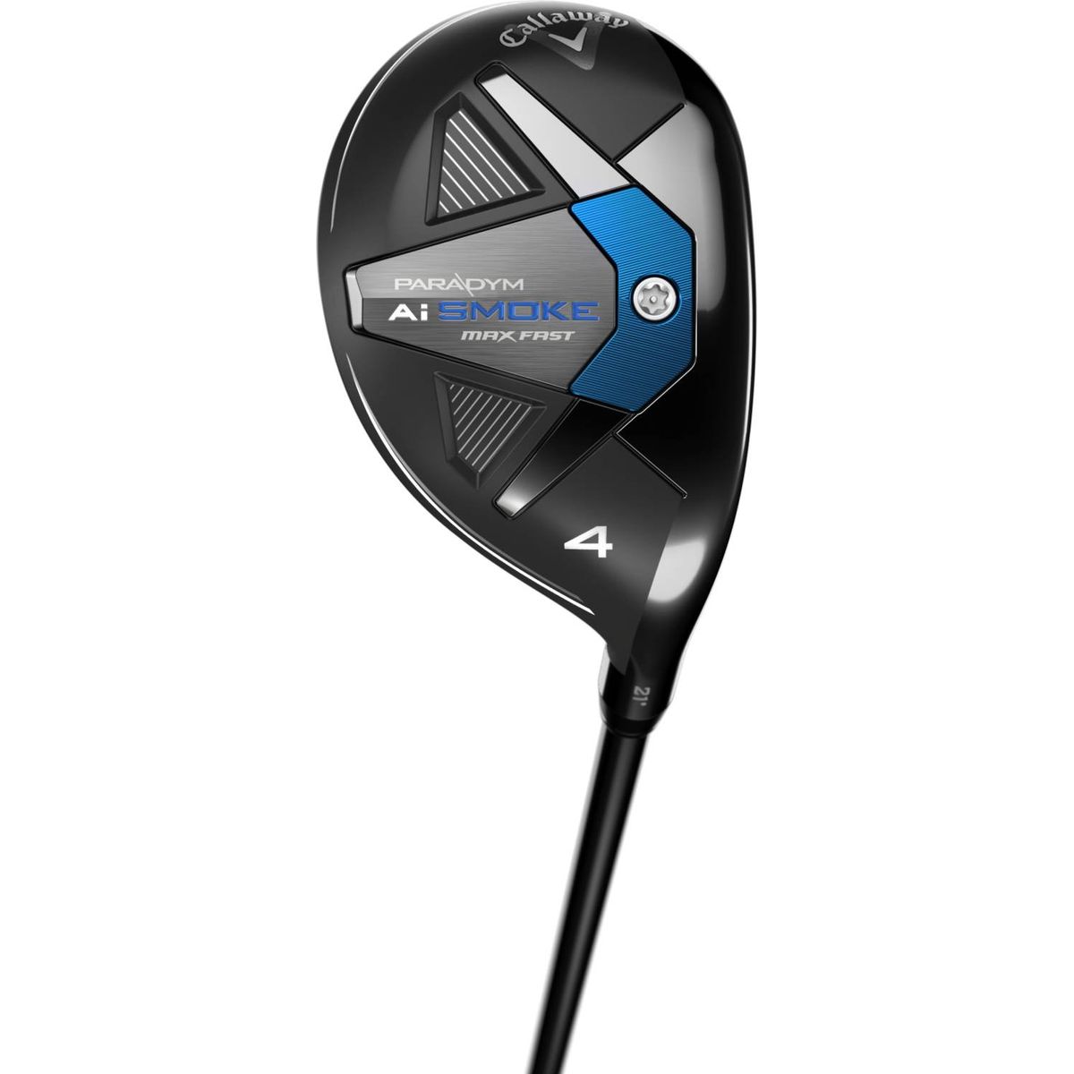 Callaway Paradym Ai Smoke Max Fast Dame Hybridkølle - Sort - Højre - 24.0° (5 Kølle) - True Temper Eldio Blue/White IR/HYB 40 Dame Grafit