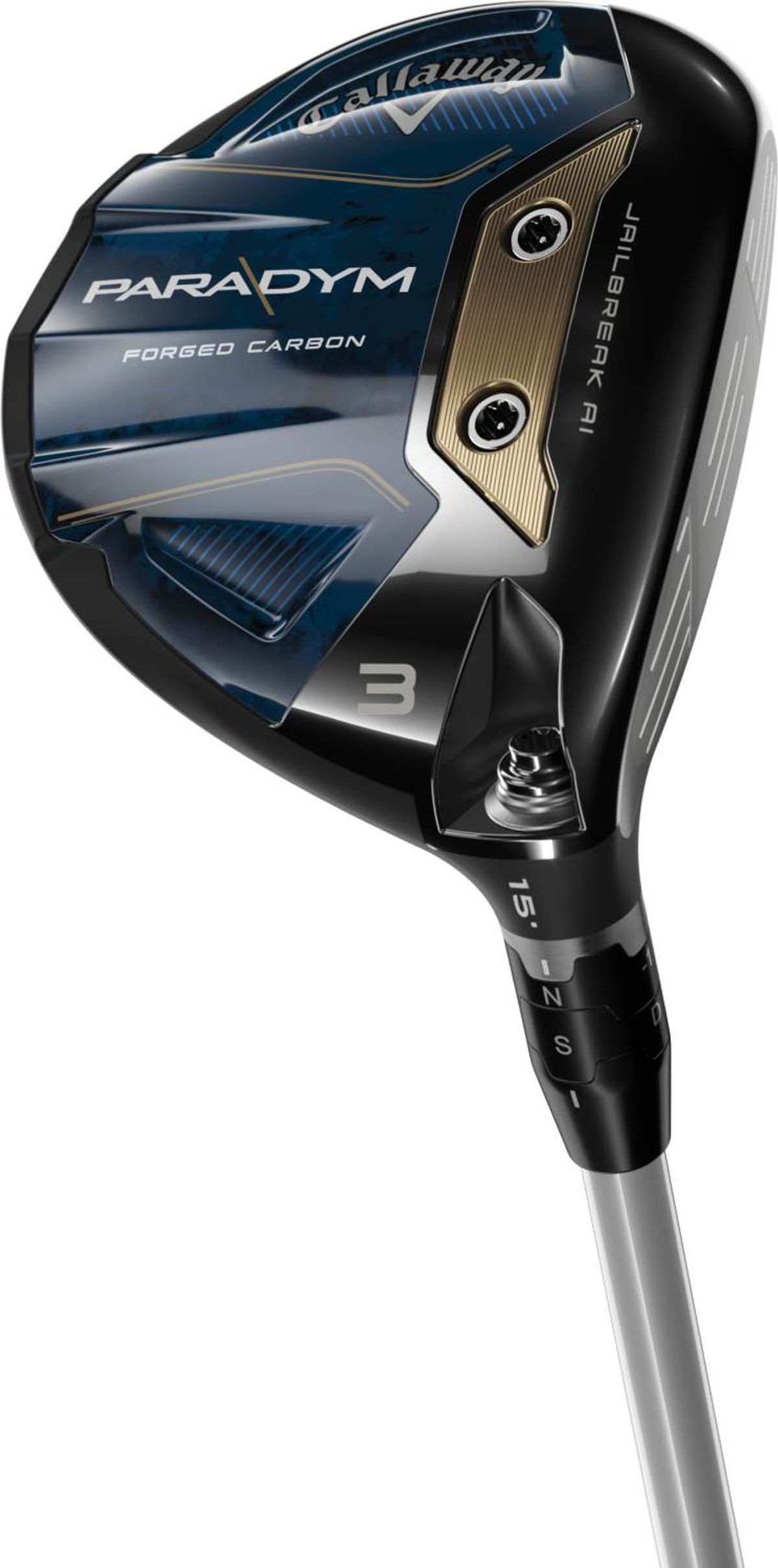 Callaway Paradym Herre Fairwaykølle - Sort - Højre - 18.0° (5 Kølle) - Aldila Ascent PL Blue 40 Light Grafit