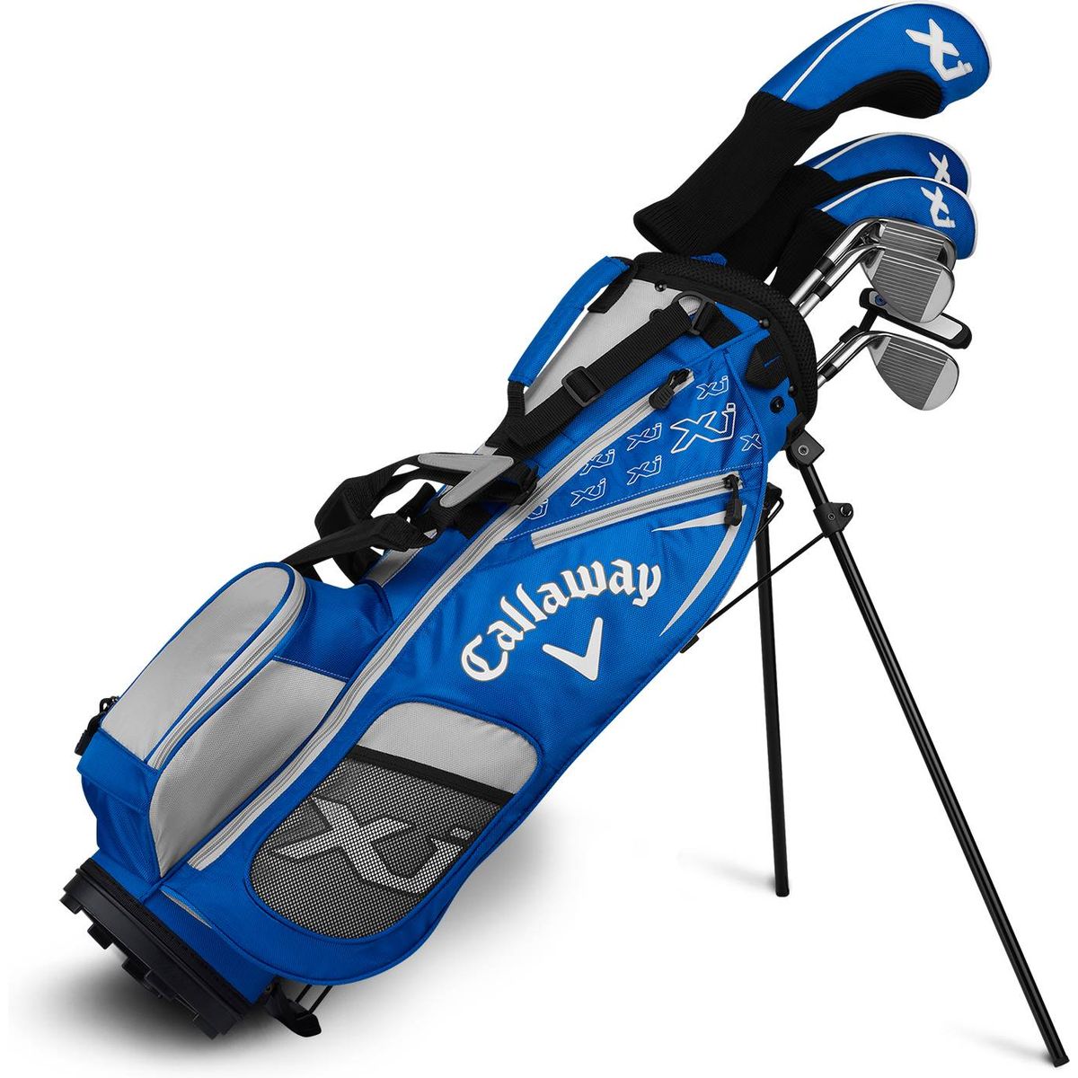 Callaway XJ Junior Golfsæt - Blue - Venstre - DR, FW, 6H, 7-9, SW, Putter - Callaway Standard Junior Grafit