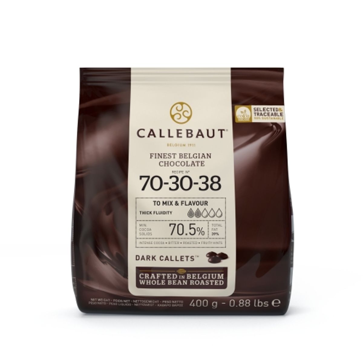 Callebaut Chokolade Callets ekstra mørk 70-30-38 400 g