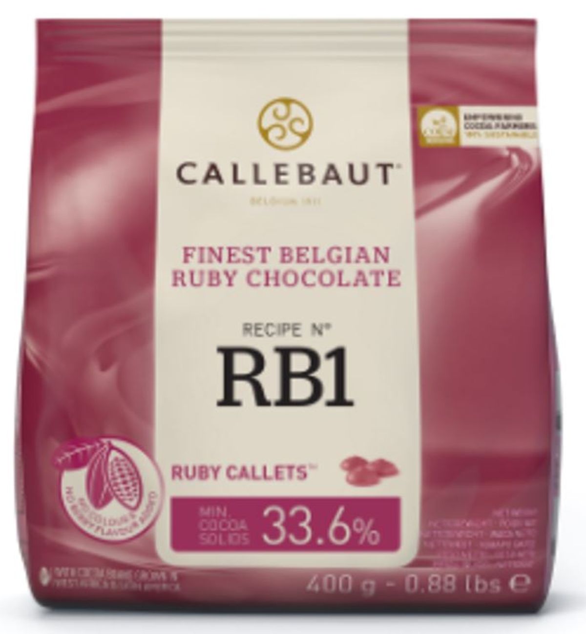 Callebaut Chokolade Callets RB1 Ruby 47,3% - 400 g