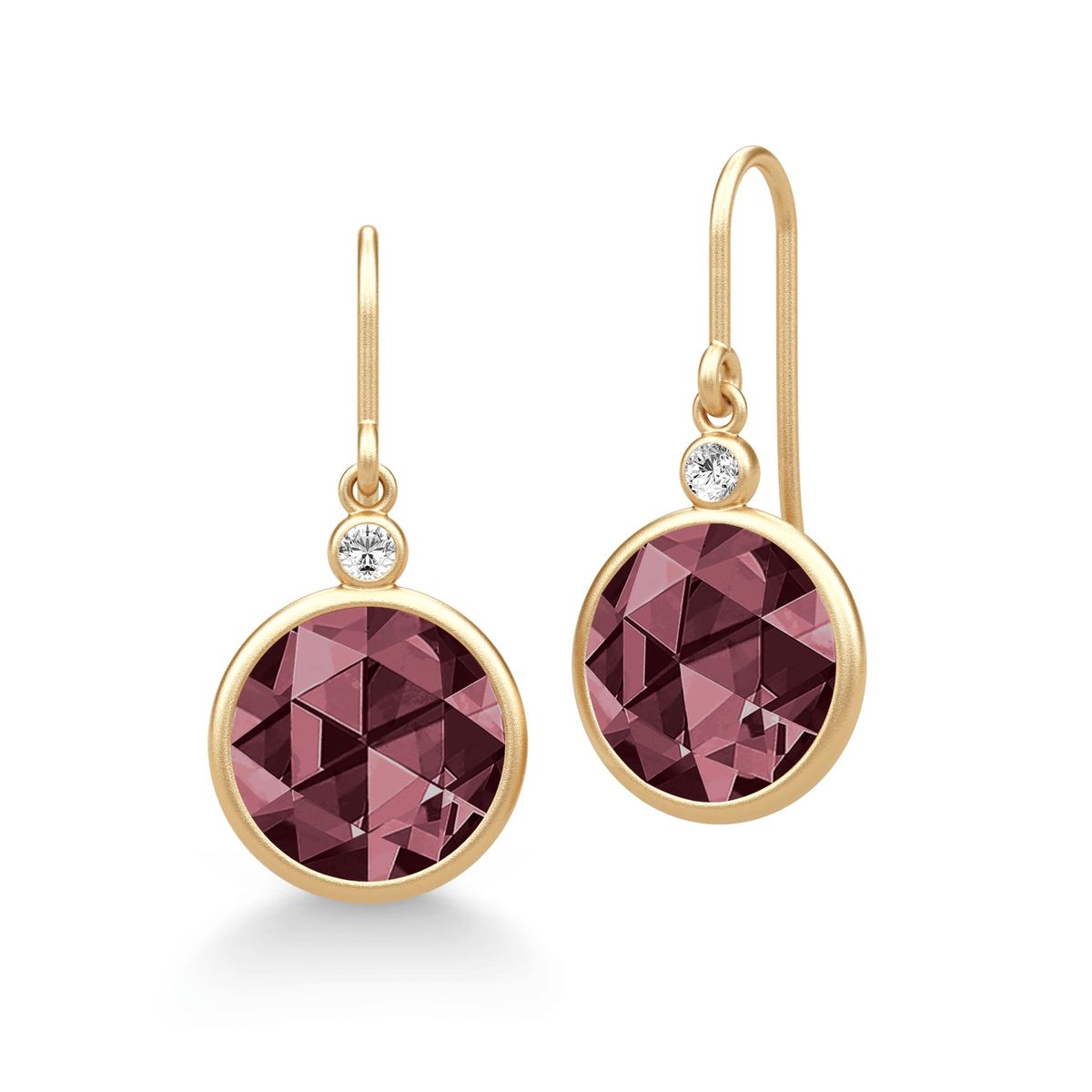 Callie Earring Rhodolite Cubic Zirconia