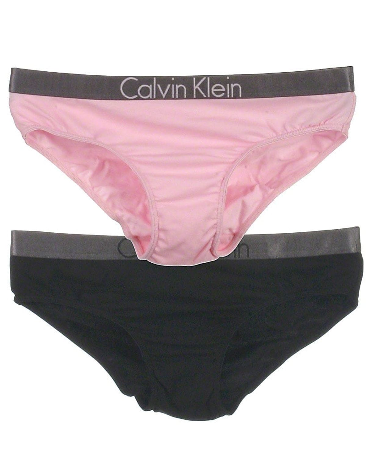 Calvin Klein 2-pak bikini, rosa/sort, Customized - 128 - 8-10år