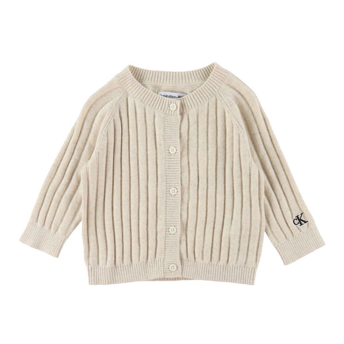 Calvin Klein Cardigan - Strik - Rib - Vanilla Heather