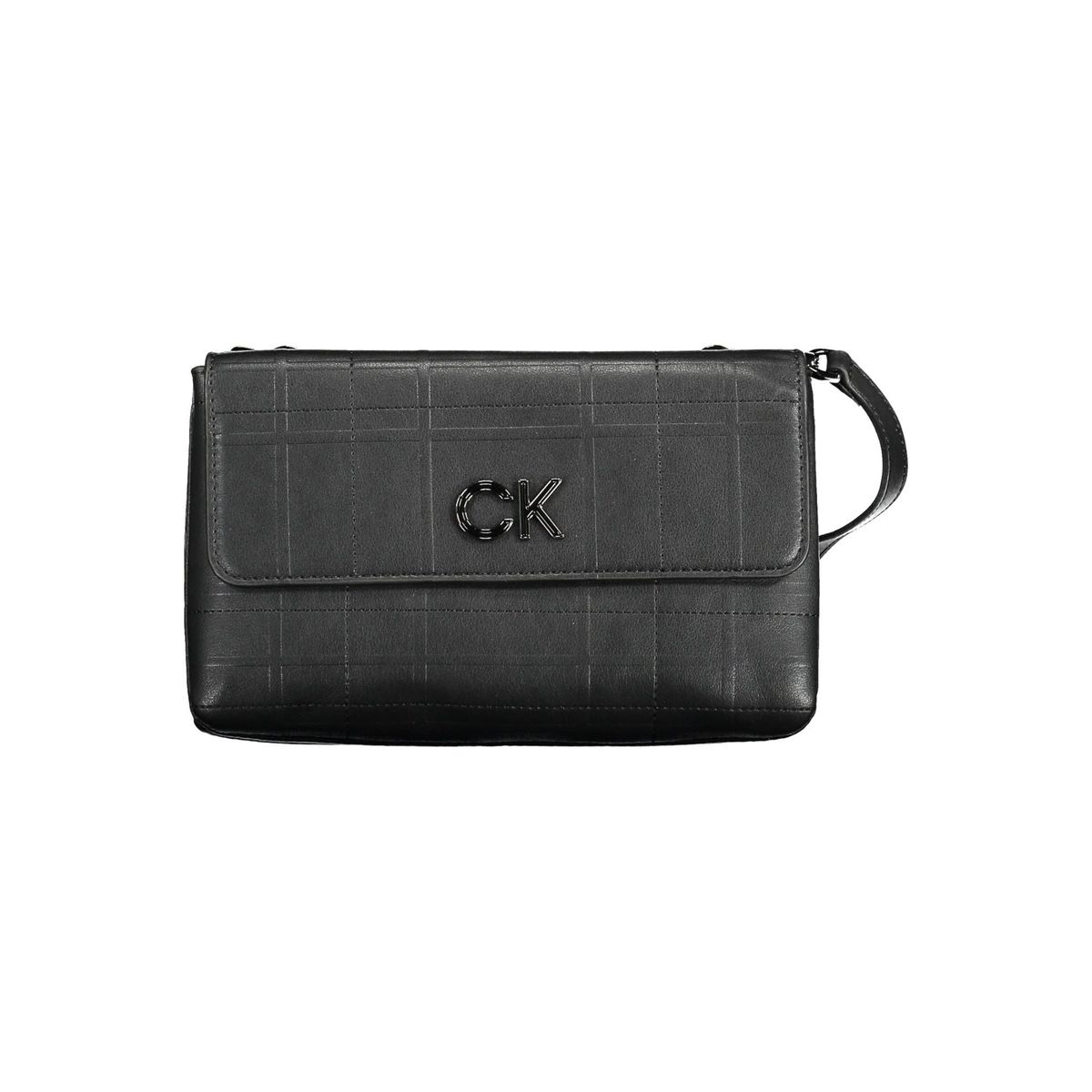 Calvin Klein Chic Black Shoulder Bag with Contrasting Details