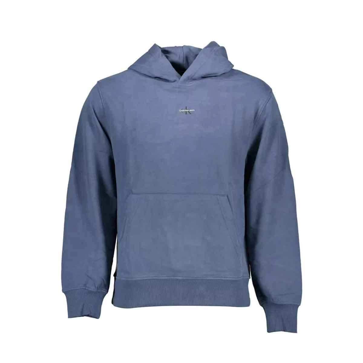 Calvin Klein Chic Blue Hooded Sweatshirt with Logo Print