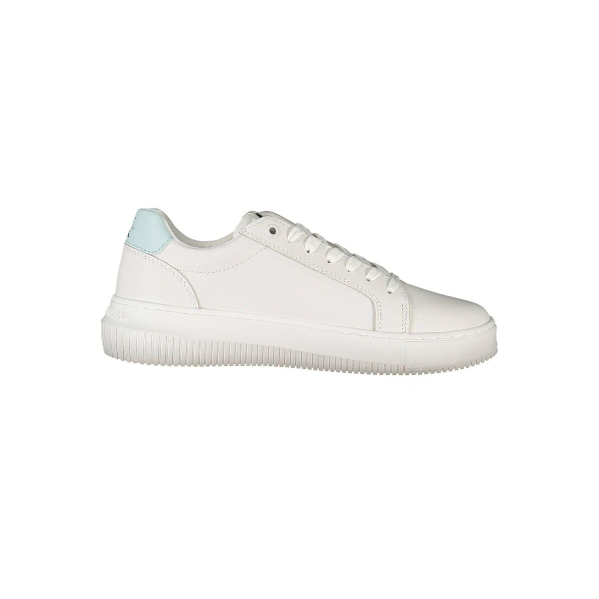 Calvin Klein Chic White Lace-Up Sneakers with Logo Detail