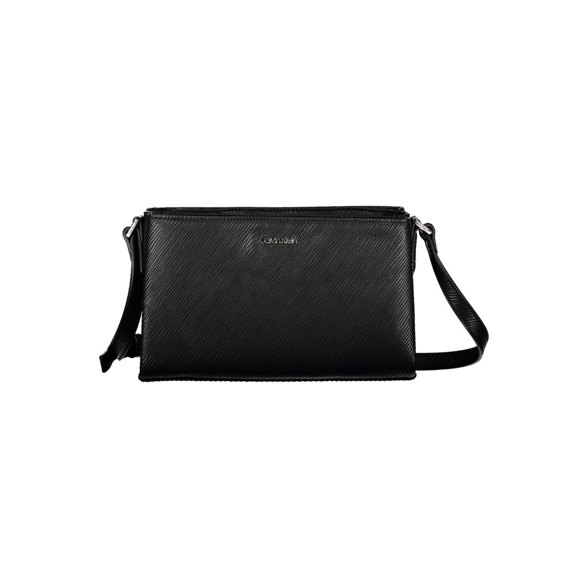 Calvin Klein Eco-Chic Black Shoulder Bag with Contrasting Details