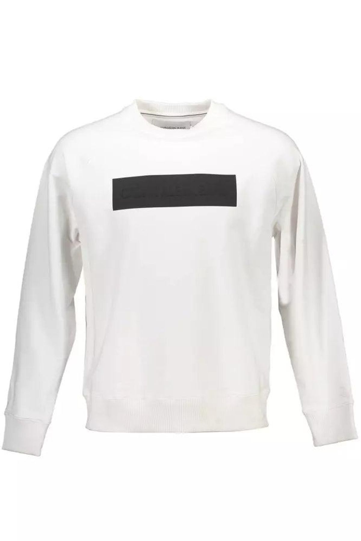 Calvin Klein Elegant White Cotton Blend Sweater