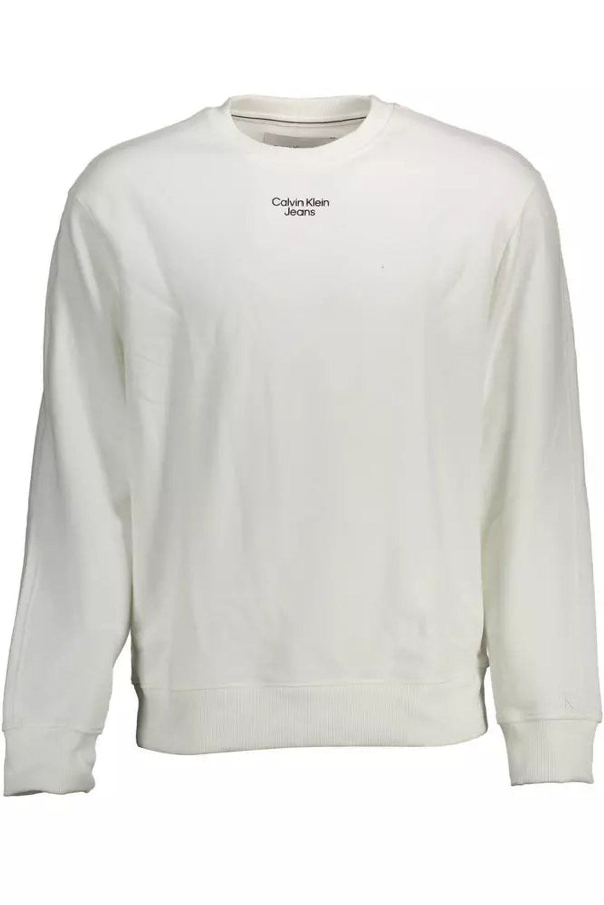 Calvin Klein Elegant White Cotton Sweater for Herre