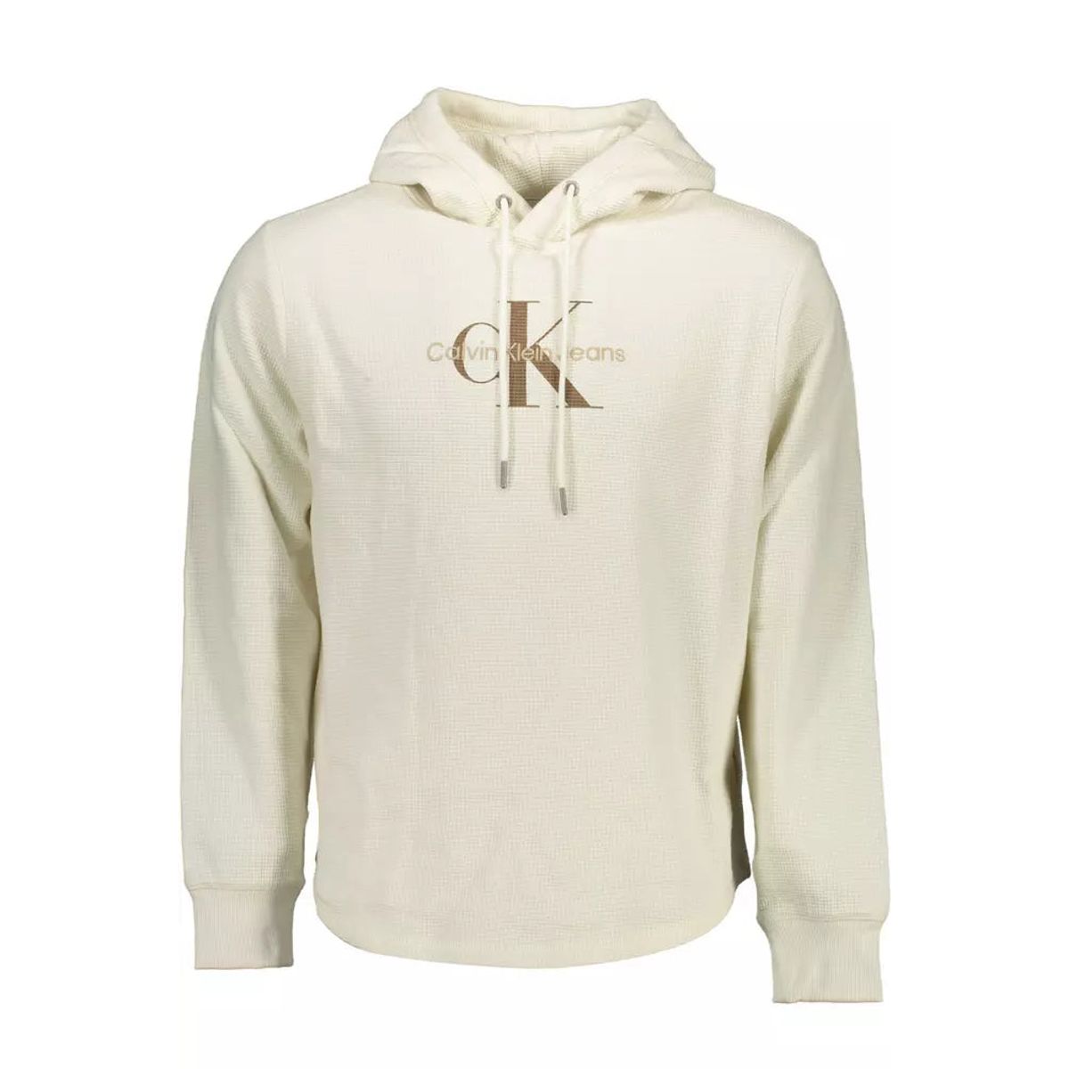 Calvin Klein Elegant White Hooded Sweater