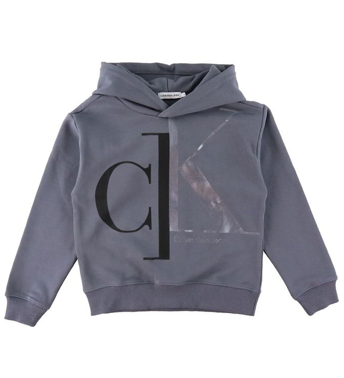 Calvin Klein Hættetrøje - Relaxed - Mixed Monogram - Asphalt Gre