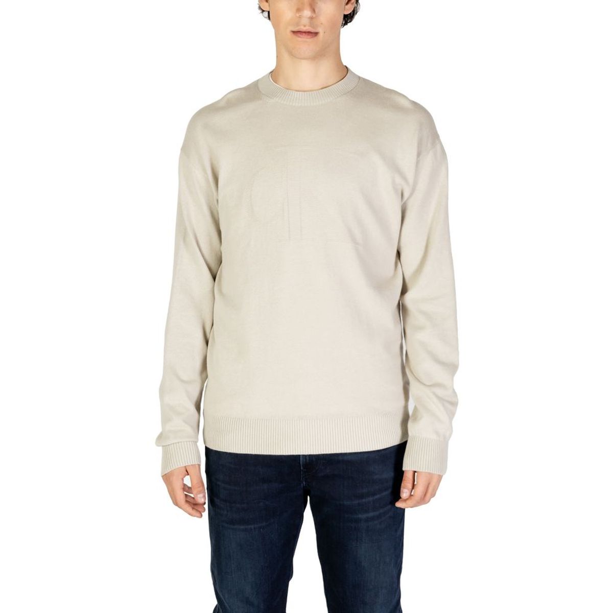 Calvin Klein Jeans Beige Organic Cotton Sweater