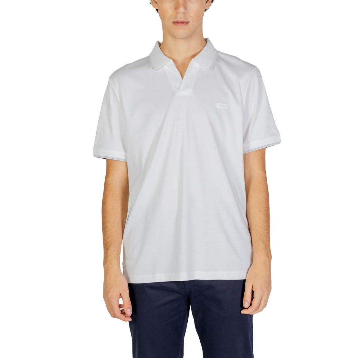 Calvin Klein Jeans White Cotton Polo Shirt