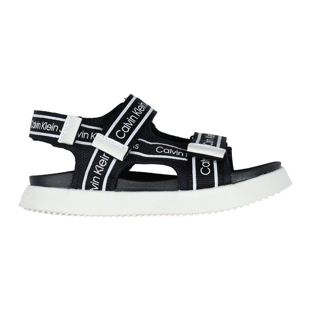 Calvin Klein Sandaler - Velcro - Sort/Hvid